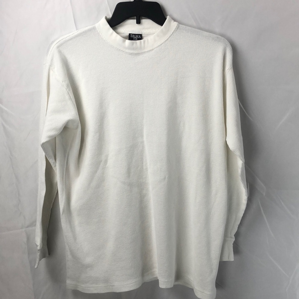 Talha Medium USA long john top. Long sleeve white